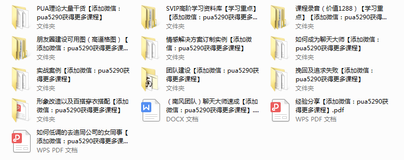 高阶南风PUA团队1680全套