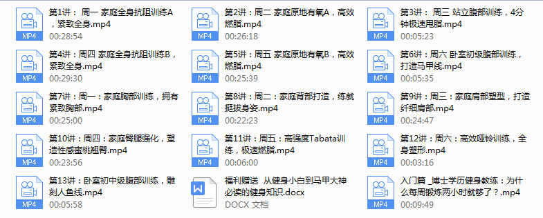 每周两小时，在家就能练出好身材