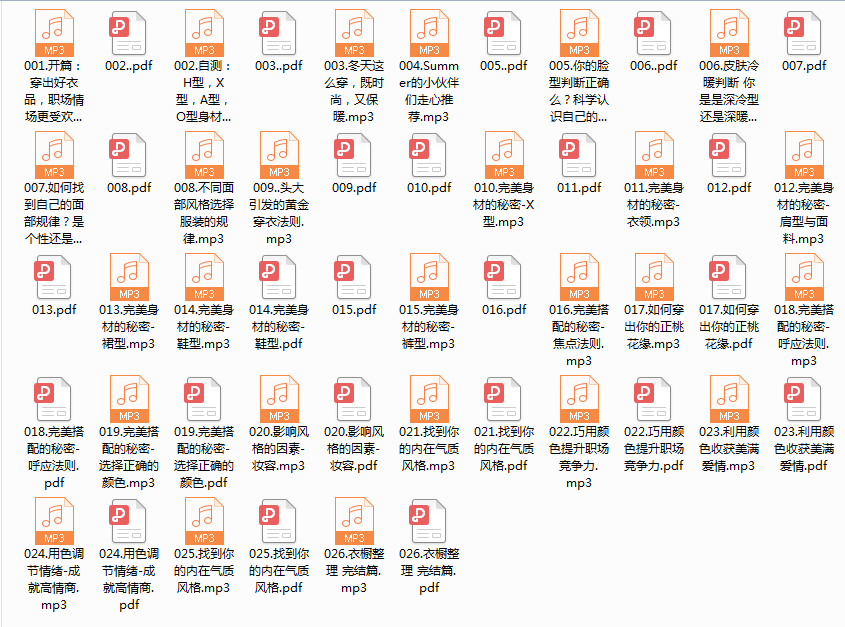 形象管理教练徐熠-24堂时尚必修课（完结）