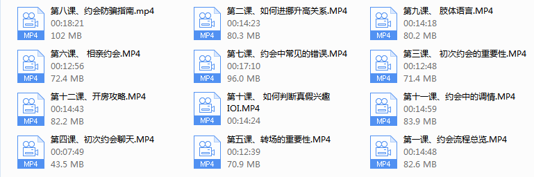 【魅力工程】约会课程