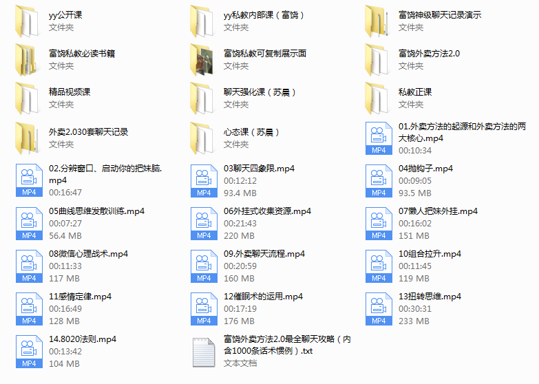 富饶私教课《外卖方法》