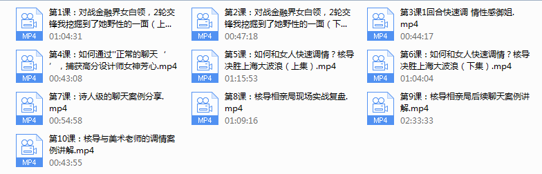 快速恋爱聊天课