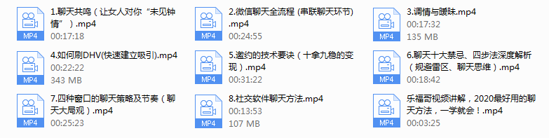 乐福情感老佟《2020聊天方法》