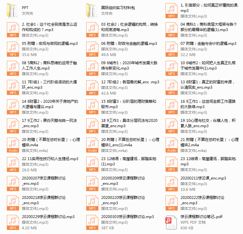 惊云《人生进阶思维课第四期》