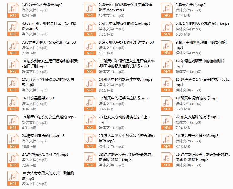 音频课《让女人爱上你的聊天方式》