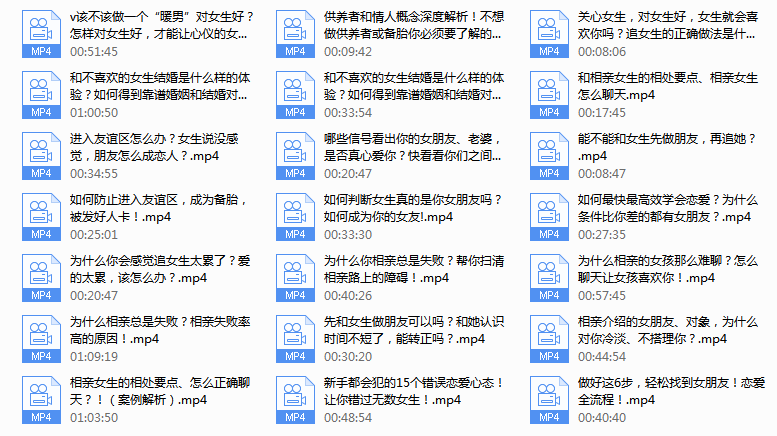 魅力男神系列之婚恋攻略