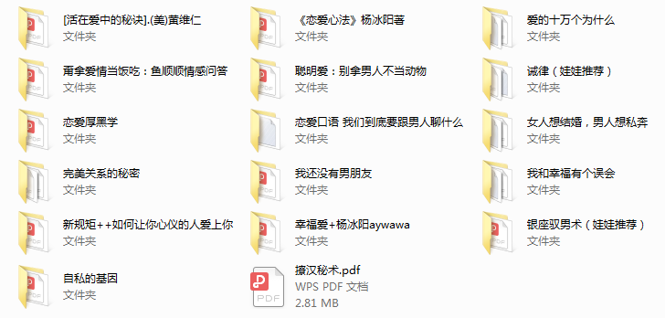 17本恋爱撩汉心法书籍