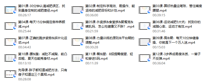 52、12堂课养成易瘦体质，让你越吃越瘦，轻松减肥