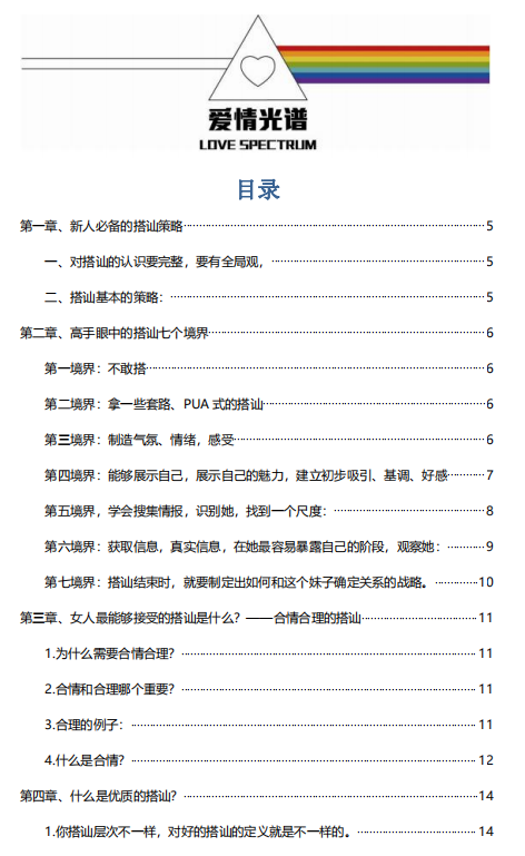 爱情光谱-你的搭讪百科全书
