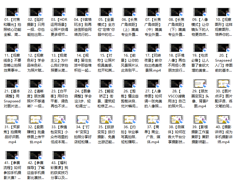 小白也能学的手机摄影变现课
