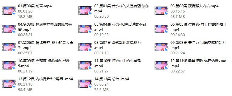 白鸭《核心魅力炼成-训练课》