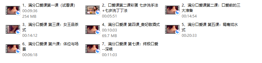 让情侣越久越爱的满分口爱课