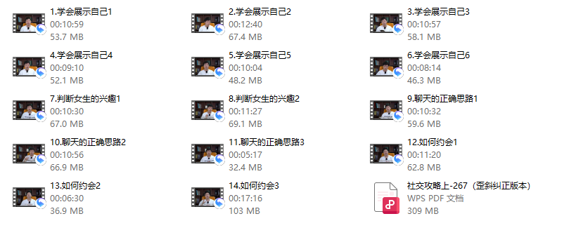 社交攻略（上）配套视频
