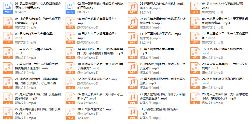 老公出轨心理27堂课