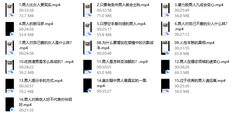 男人的阴暗面（音频课）16节