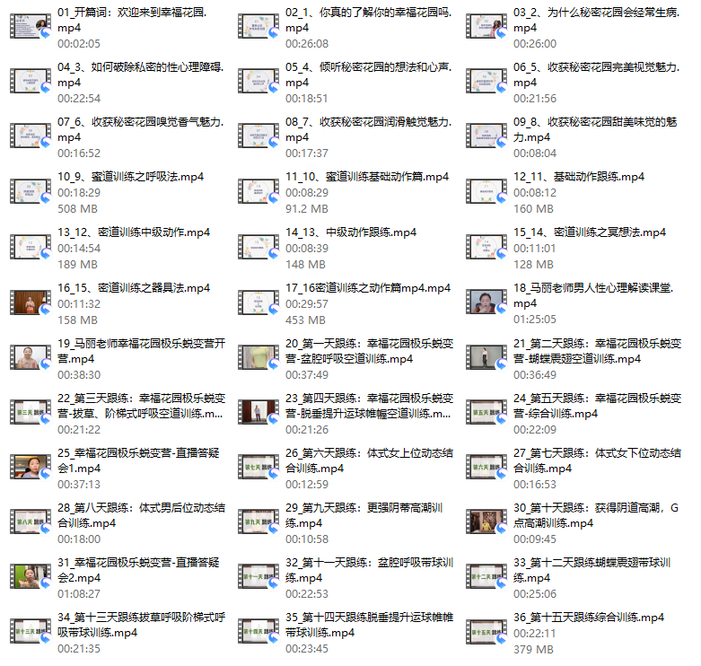 马丽幸福花园美好极乐蜕变营