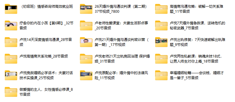 卢悦老师全套